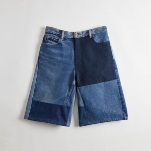 Coach Skater Shorts In Repurposed Denim Azules | COH866937