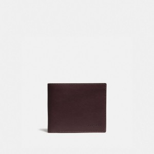 Coach Slim Billfold Wallet Marrones | COH866694