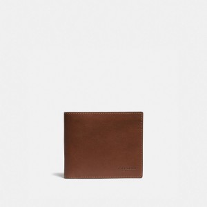 Coach Slim Billfold Wallet Marrones | COH866700