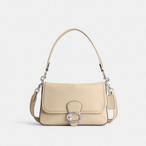 Coach Soft Tabby Shoulder Bag Plateadas Blancas | COH865282