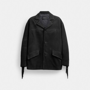 Coach Suede Fringe Jacket Negras | COH866875