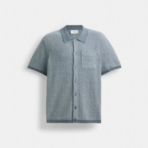 Coach Sweater Polo Azules | COH866902