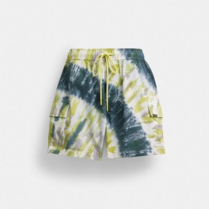 Coach Tie Dye Shorts In Organic Cotton Amarillo | COH866955