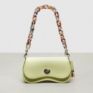 Coach Wavy Dinky Bag With Crossbody Strap Verde Claro | COH865242