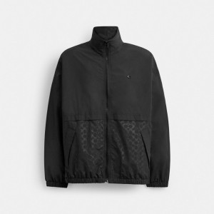 Coach Windbreaker In Recycled Polyester Negras | COH866856