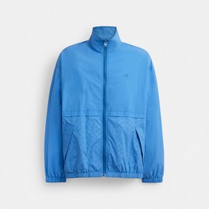 Coach Windbreaker In Recycled Polyester Azules | COH866865