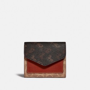 Coach Wyn Small Wallet With Horse And Carriage Print Marrones Rojas | COH865605